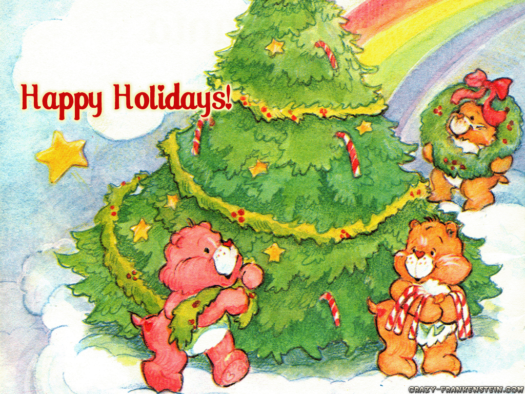 Merry Christmas Care Bears - HD Wallpaper 