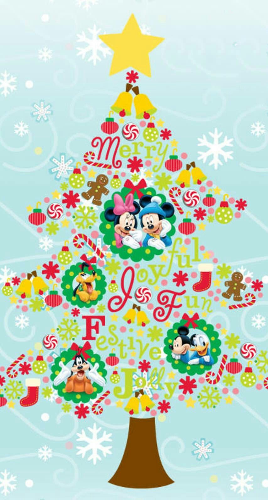 Mickey Mouse Christmas Wallpaper Iphone - HD Wallpaper 