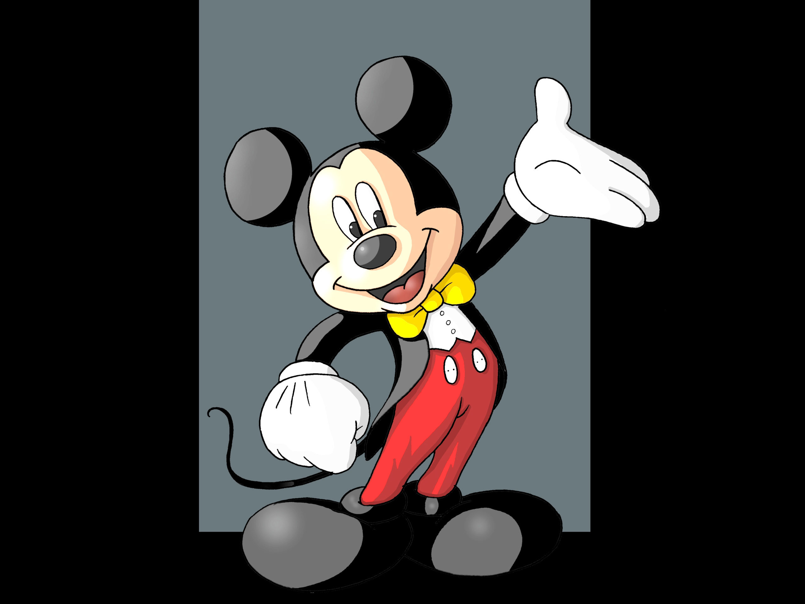 Cute Mickey Mouse Iphone Wallpaper Pic Wpxh17349 
 - Mickey Mouse Black Background - HD Wallpaper 