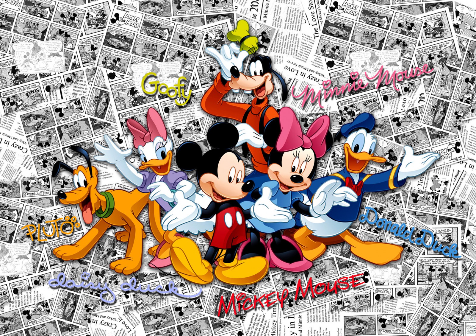 Mickey E Minnie Mural - HD Wallpaper 
