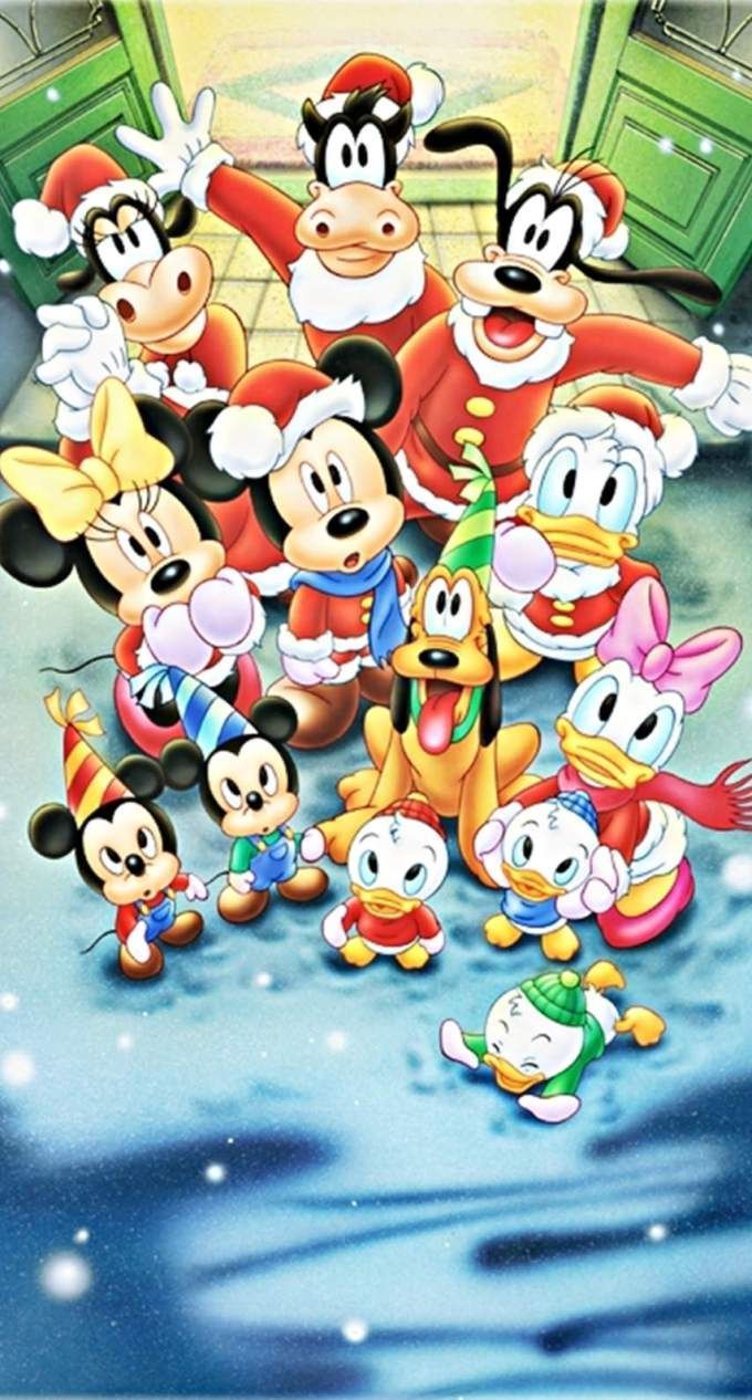 50 Mickey Mouse Christmas Wallpapers - Mickey Mouse Friends Wallpaper Android - HD Wallpaper 