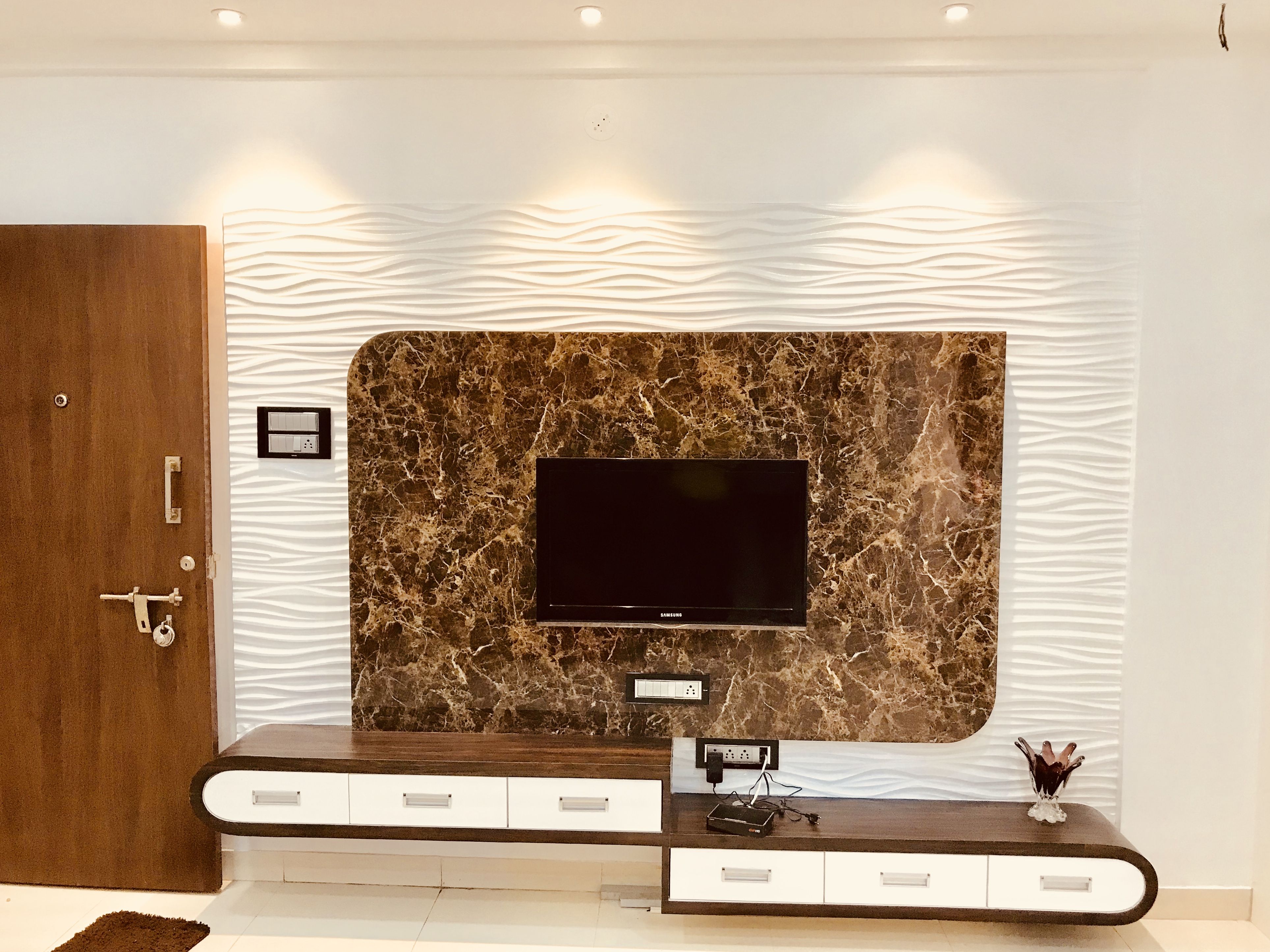 Modern Tv Unit Design - HD Wallpaper 