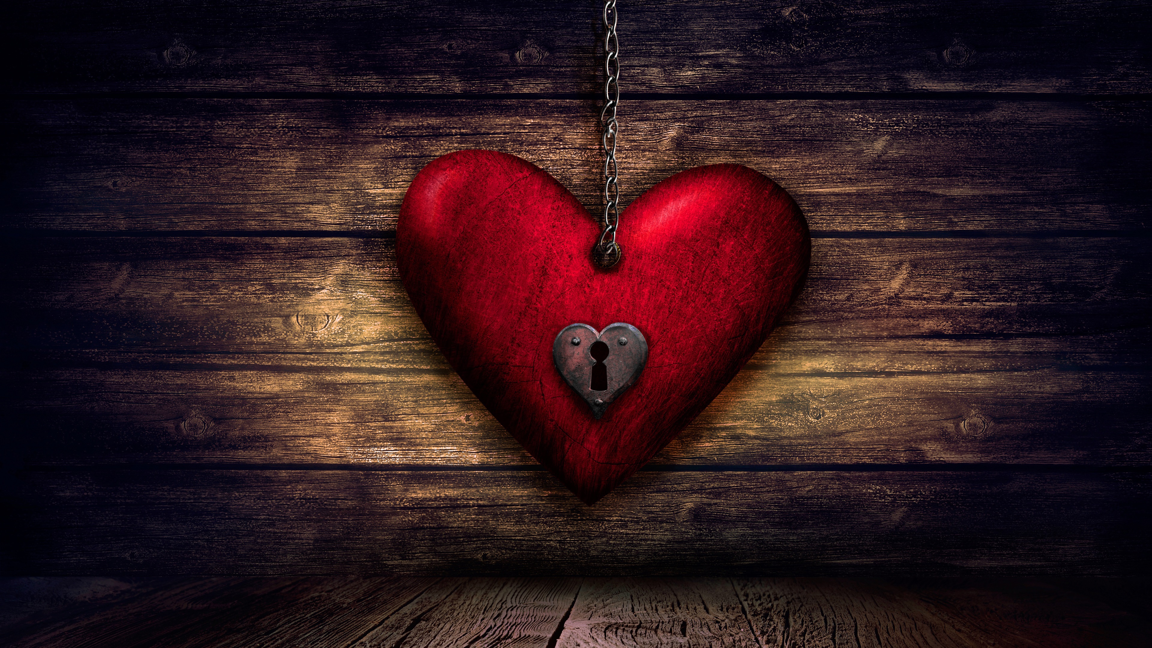 Wallpaper Love Heart, Lock, Key, Wood Board - Key To My Heart My Children -  3840x2160 Wallpaper 