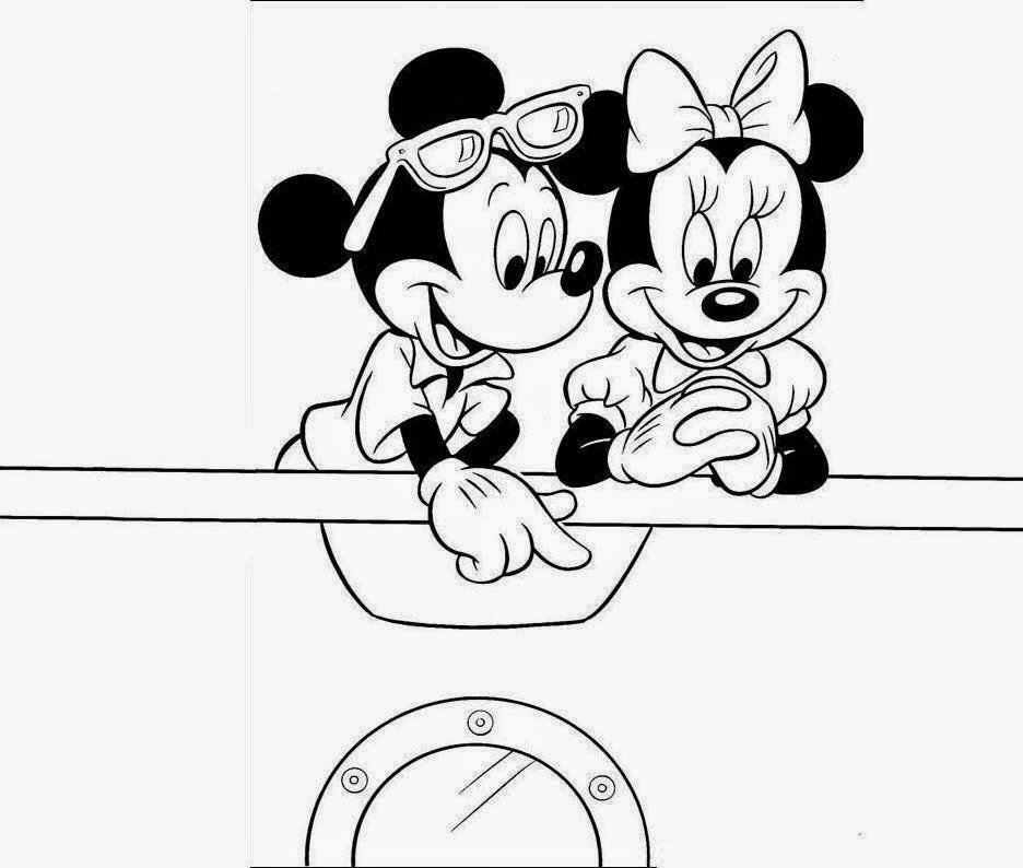 Disney Beautiful Lovely Couple Mickey Mouse And Minnie - Mickey Mouse Valentine Coloring - HD Wallpaper 