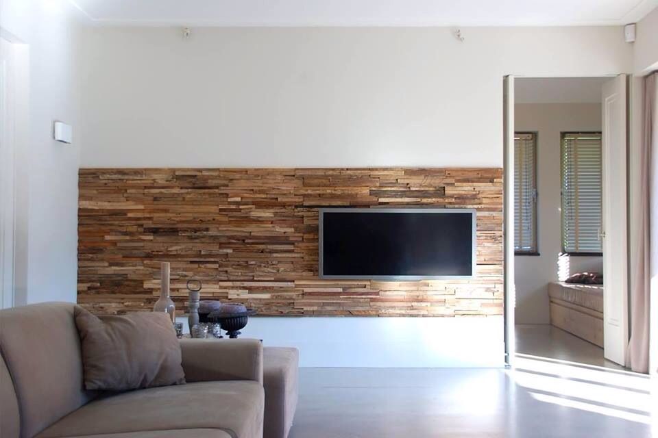 Wooden Wall Behind Tv - HD Wallpaper 