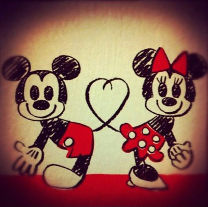 Romantic Mickey Minnie Mouse - HD Wallpaper 