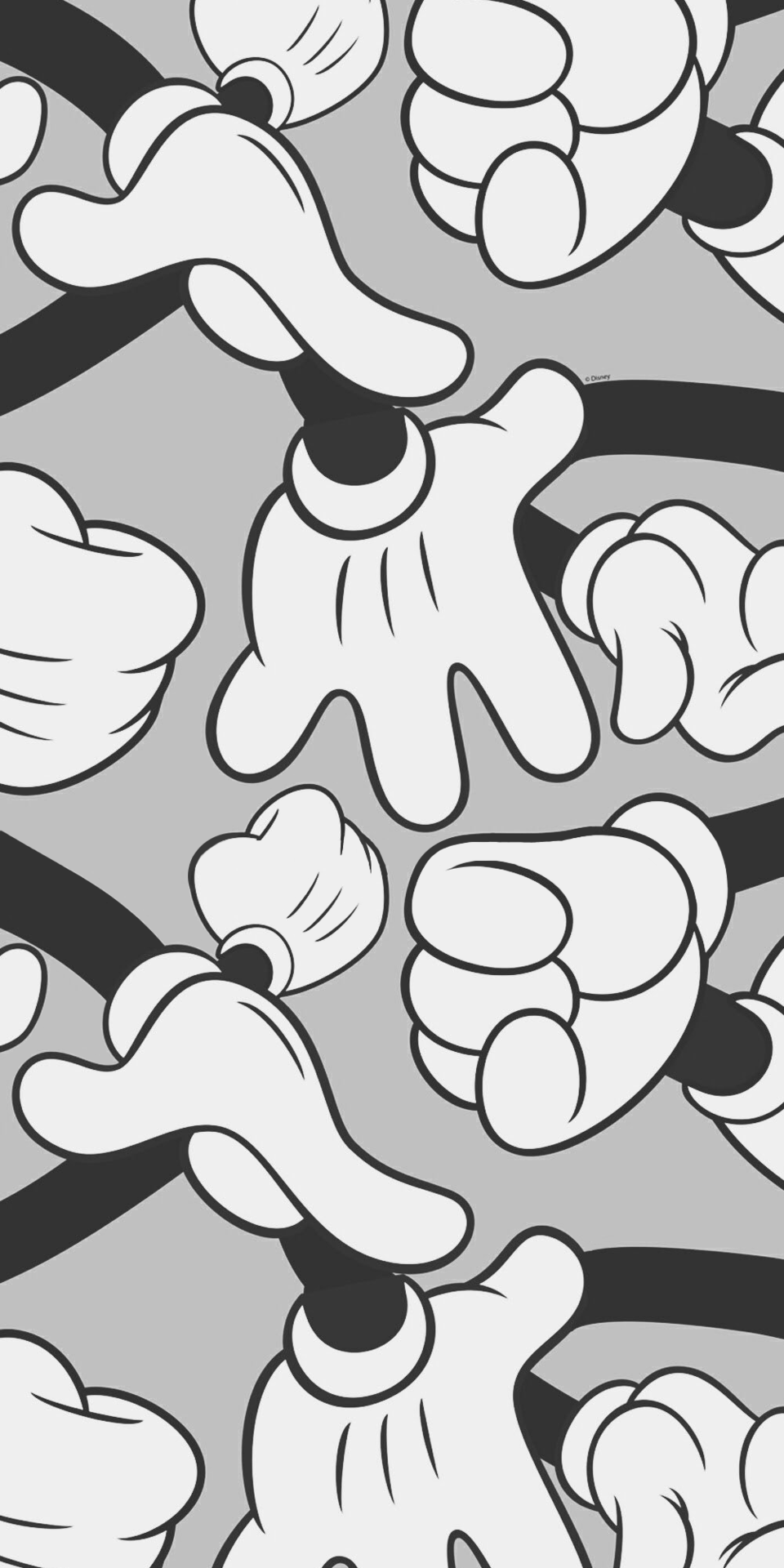 Image - Mickey Mouse Black And White Hands - HD Wallpaper 
