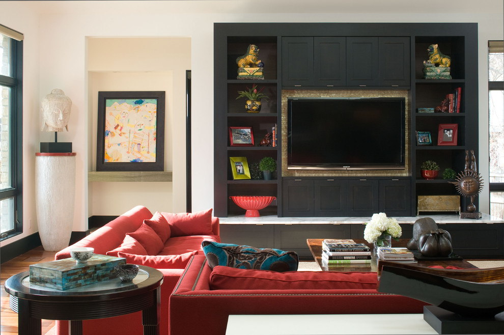 Tv Wall Units With Contemporary Wallpaper Rolls Family - Entertainment Center - HD Wallpaper 