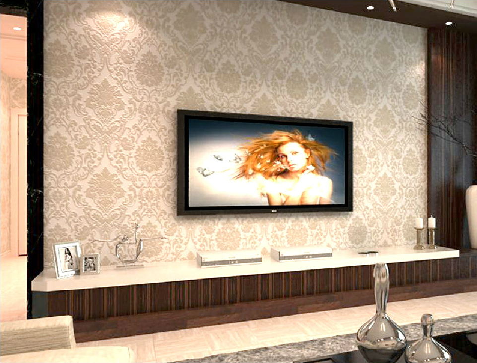 Use Wallpaper Behind Tv - HD Wallpaper 