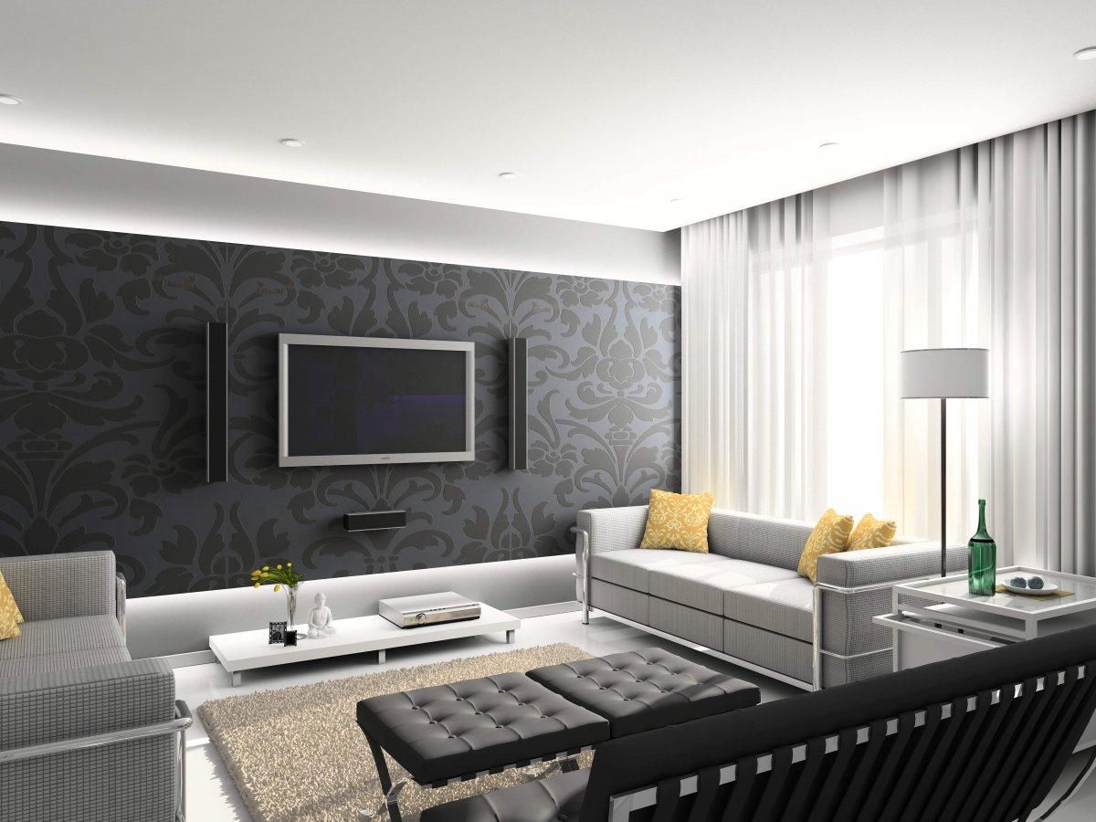 Painting Ideas For Living Room With Grey Furniture - HD Wallpaper 