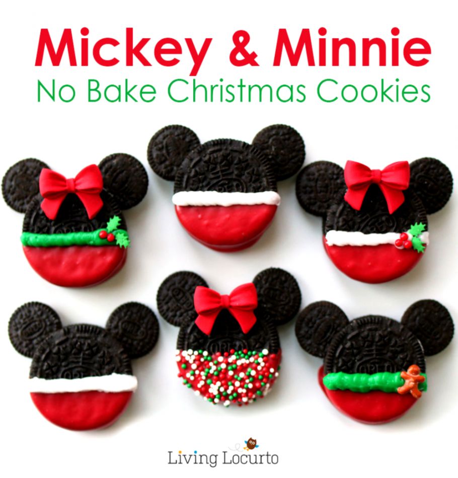 Mickey & Minnie Mouse Christmas Cookies Disney Dessert - Christmas Cookie Recipes - HD Wallpaper 