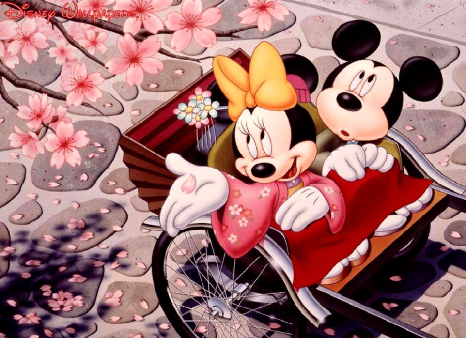 Minnie And Mickey Mouse Wallpapers Wallpaper Cave - Romantic Mickey And Minnie Mouse - HD Wallpaper 