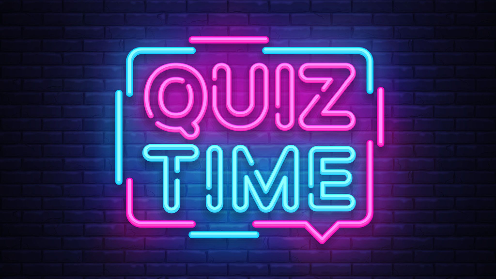 Quiz Time Announcement Poster Neon Signboard Vector - Quiz Night - HD Wallpaper 