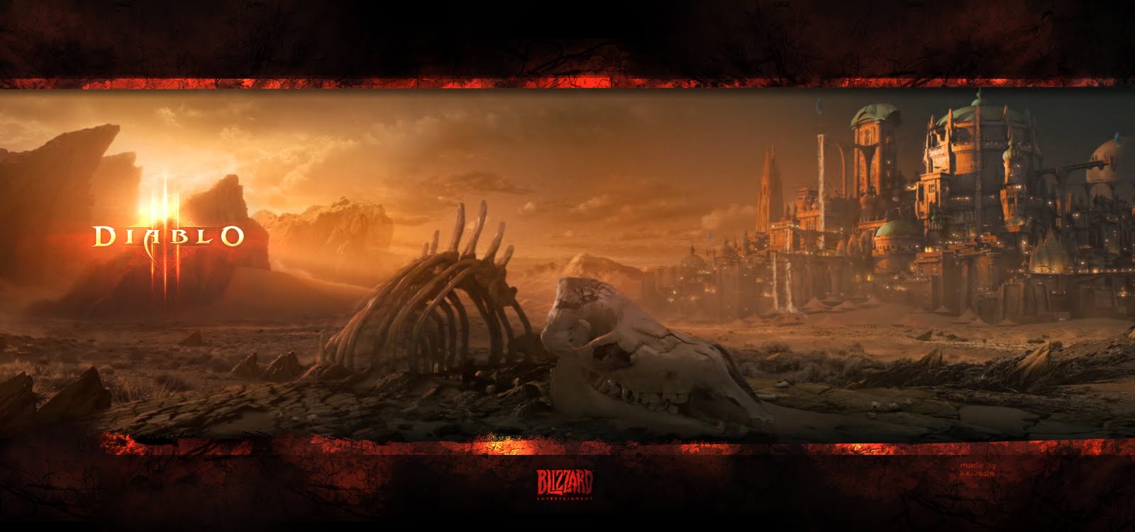 Diablo 3 Dual Monitor - HD Wallpaper 