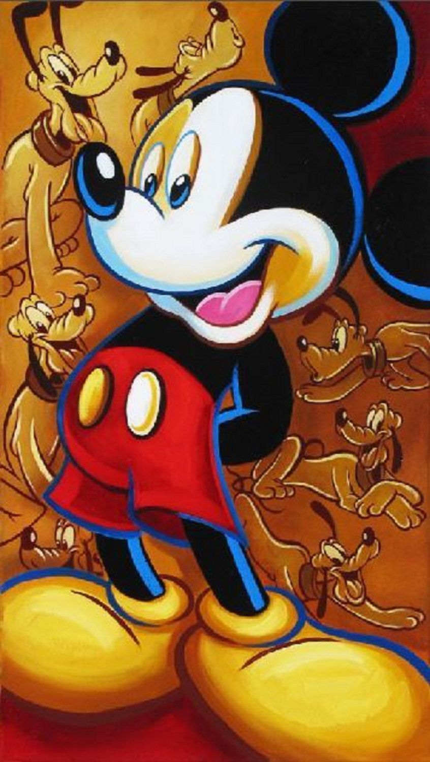 Mickey Pluto Tim Rogerson - HD Wallpaper 