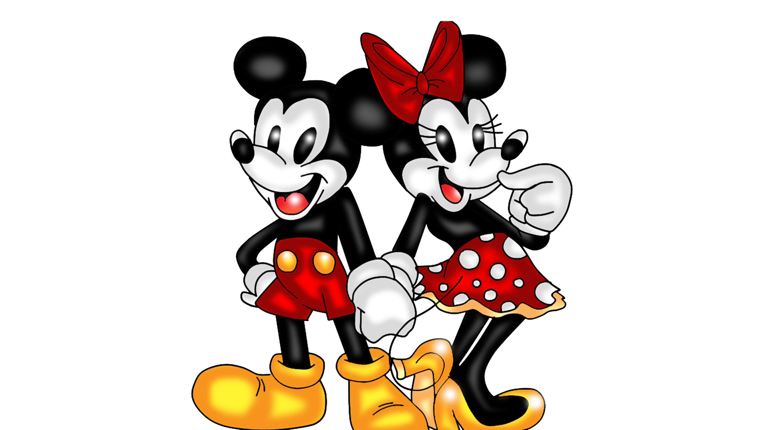 Mickey And Minnie Mouse Love Couple Wallpaper Hd - Mickey And Minnie Mouse Original - HD Wallpaper 