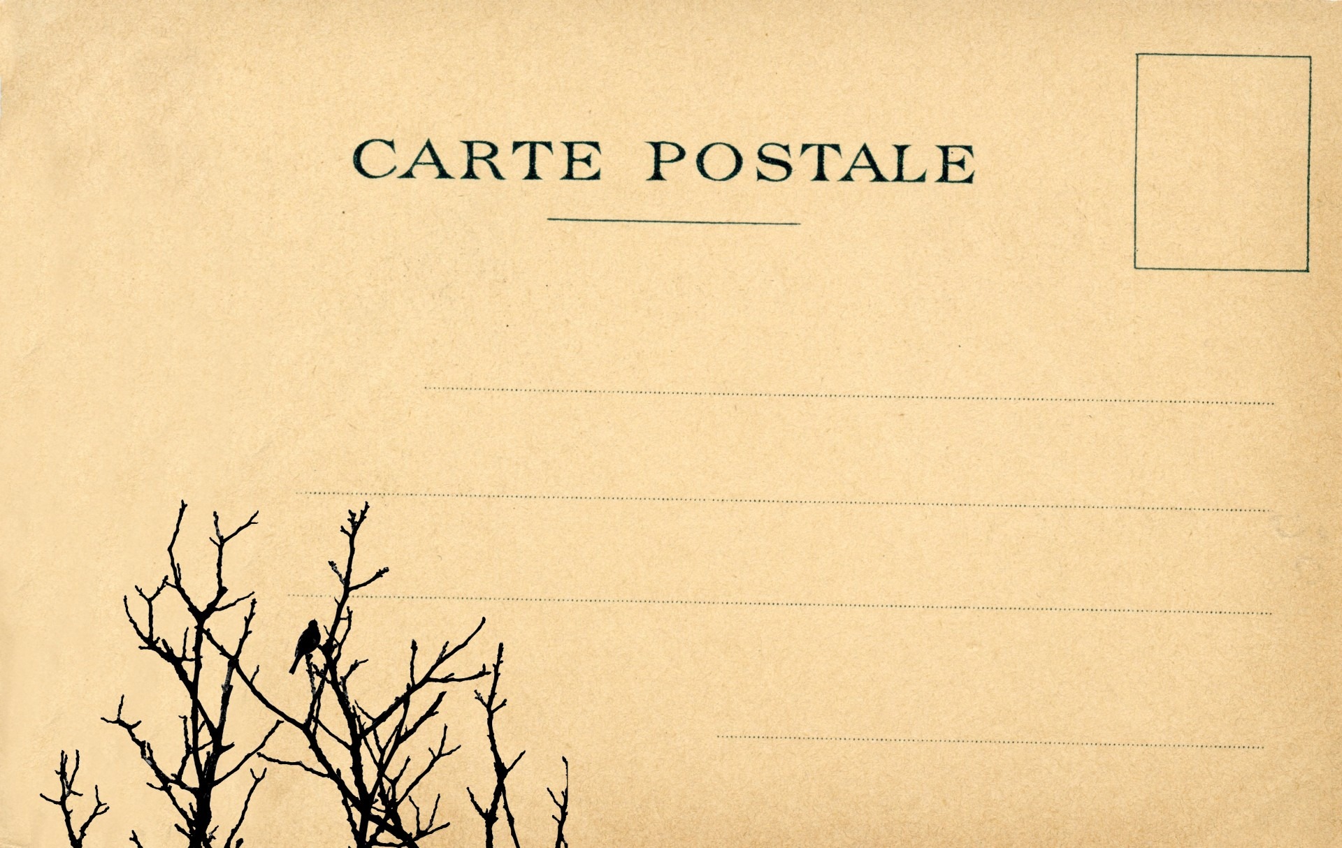 Blank Vintage Paris Postcards - HD Wallpaper 