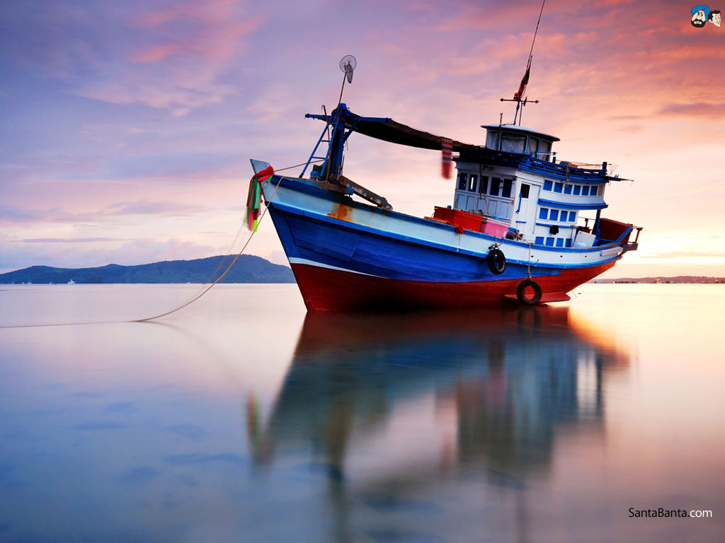 Fishing Boat Image Hd - HD Wallpaper 