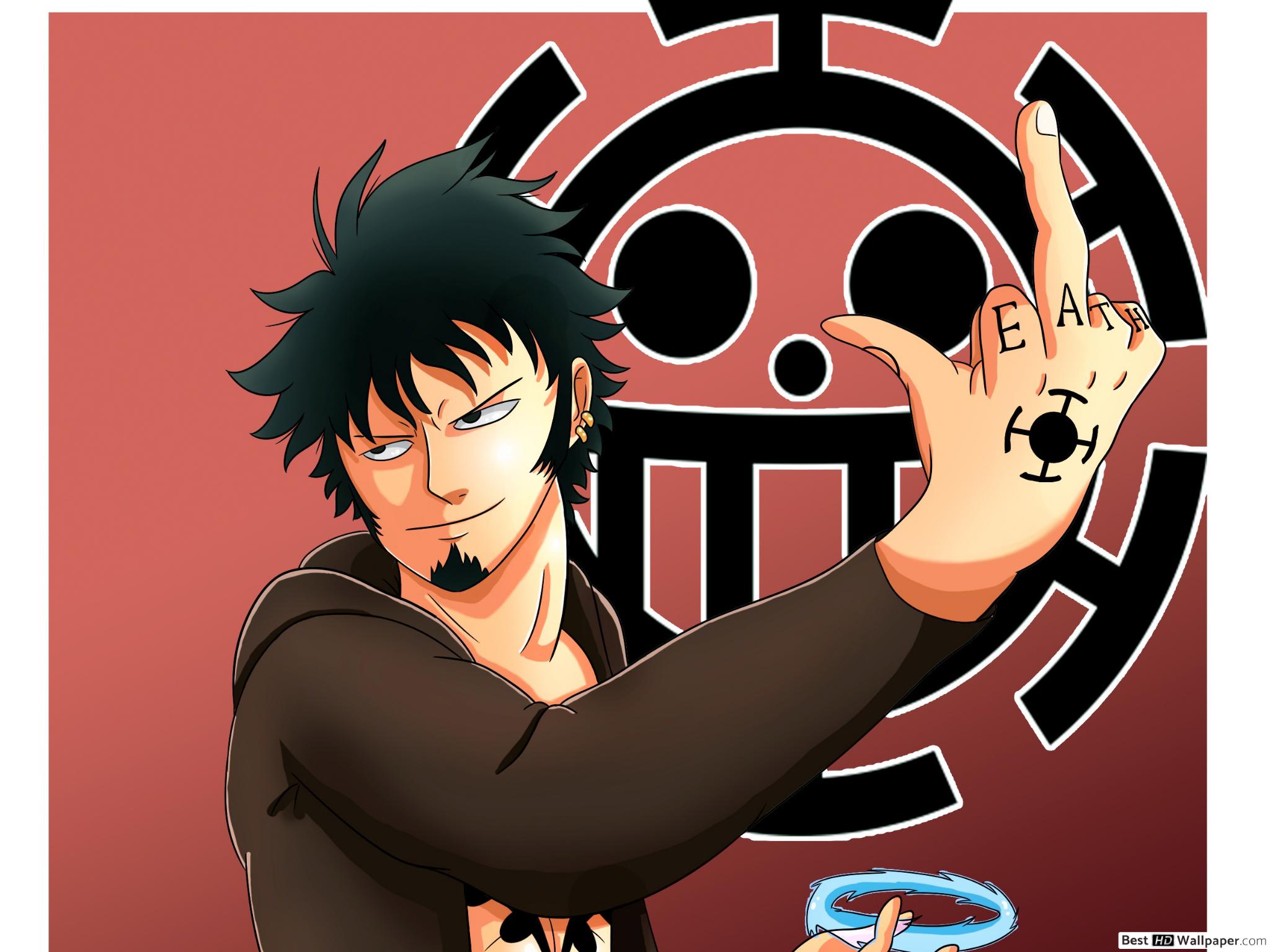 Trafalgar Law Red Background - HD Wallpaper 