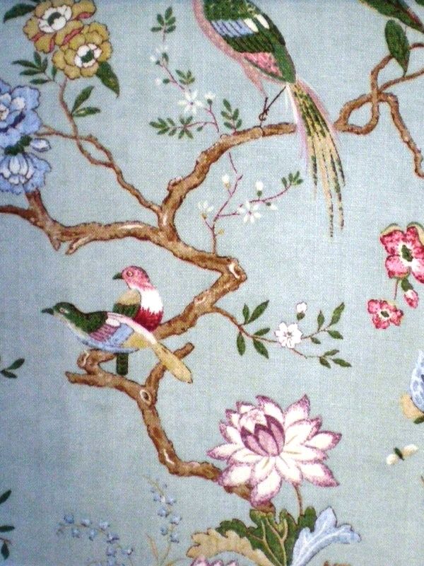 Gp & J Baker Oriental Bird Fabric - HD Wallpaper 