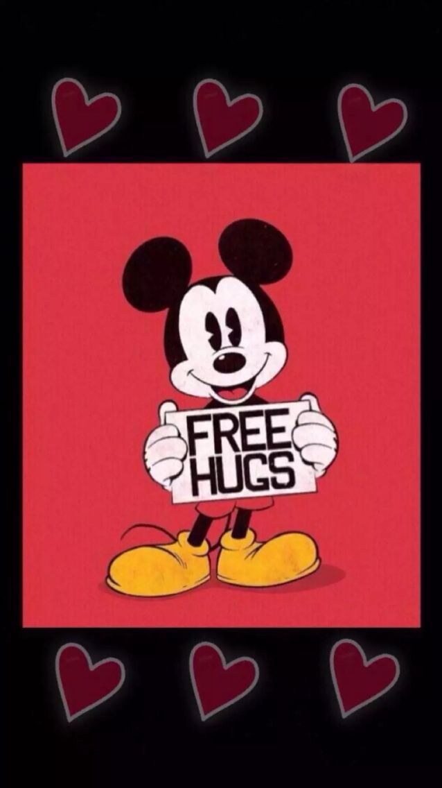 Fondo, Mickey Mouse And Wallpaper - Mickey Mouse Hugging - HD Wallpaper 