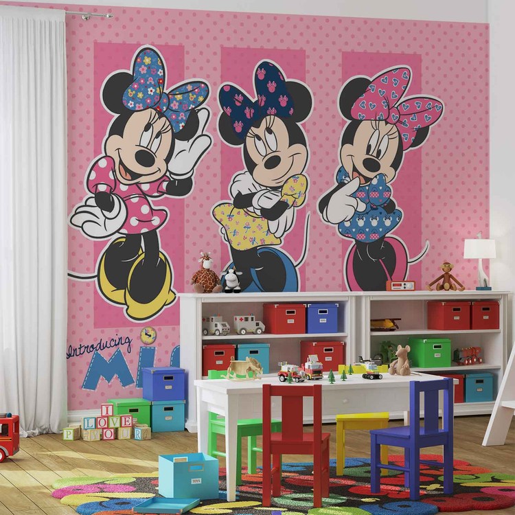 Disney Minnie Mouse Wallpaper Mural - Fototapeta Z Kubusiem Puchatkiem - HD Wallpaper 