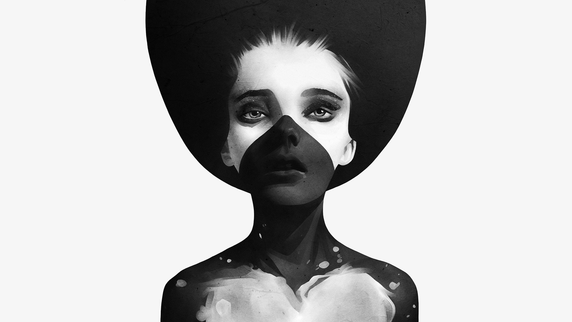 Monochrome Women Body Paint Black White 
 Data-src - Ruben Ireland - HD Wallpaper 