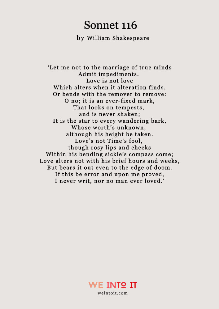 Sonnet 116 By William Shakespeare Wedding Readings - Wedding Readings - HD Wallpaper 