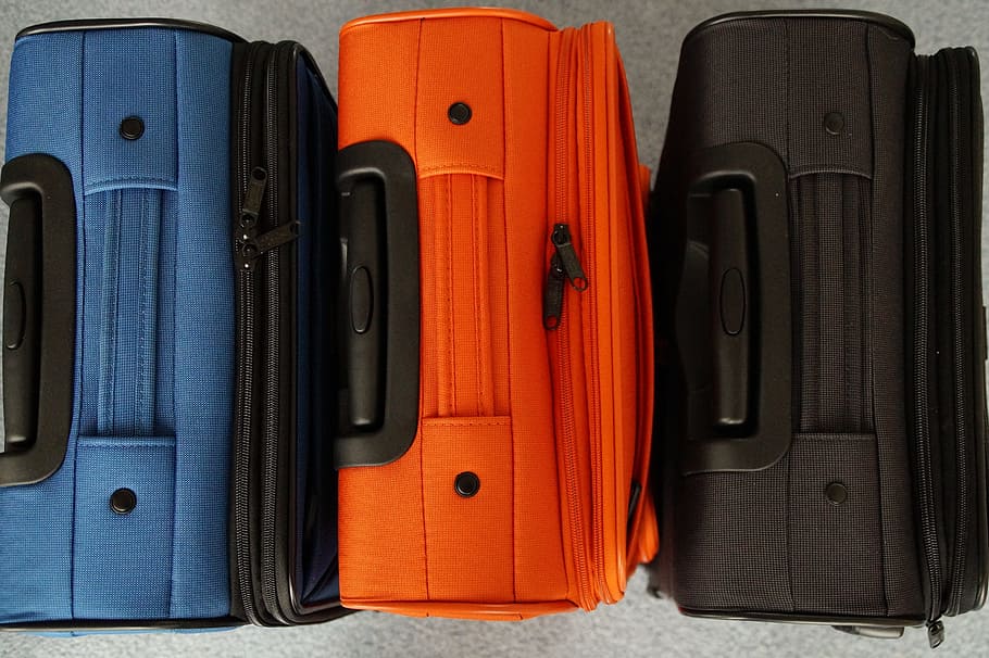 Three Inline Assorted Color Softside Luggage Bags, - Not To Pack In Checked Luggage - HD Wallpaper 