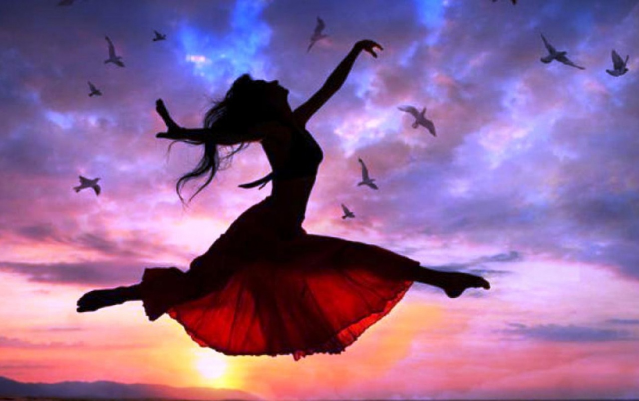 Woman Free Flying Sunset Birds Wallpapers - HD Wallpaper 