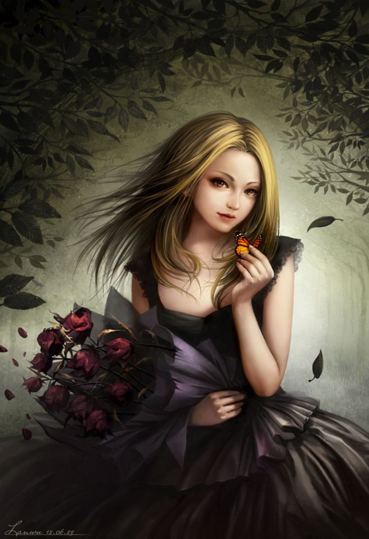 Beautiful Girl With Flower - 748x1093 Wallpaper Beautiful Girl With Flower - 748x1093 Wallpaper
