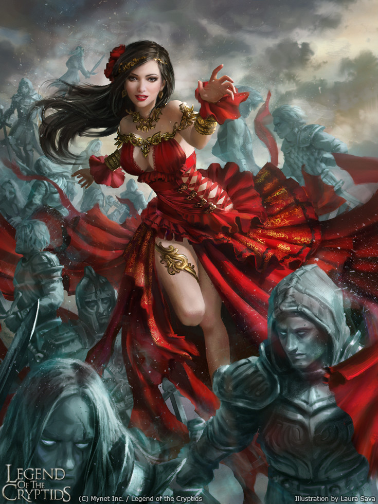 Beautiful Lady Red Dress Fantasy Wallpaper Resolution - Legend Of The Cryptids - HD Wallpaper 