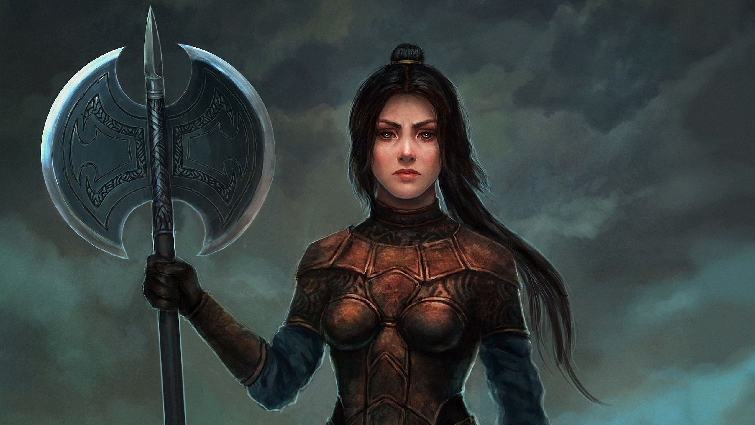 Warrior Woman Art - HD Wallpaper 