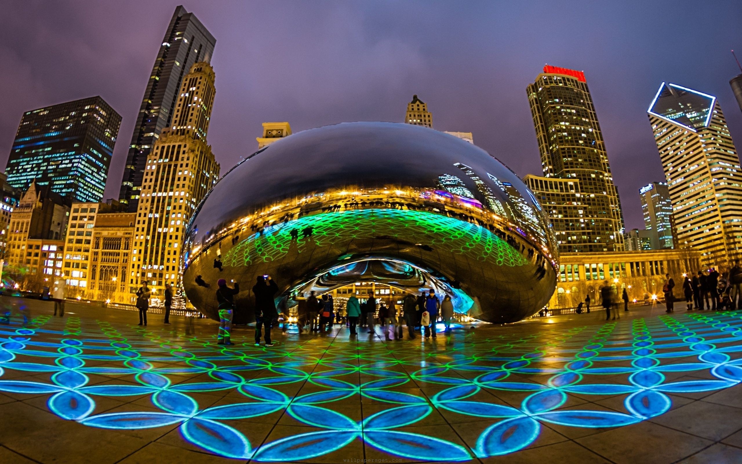 Chicago Wallpaper - Chicago Bean At Night - HD Wallpaper 