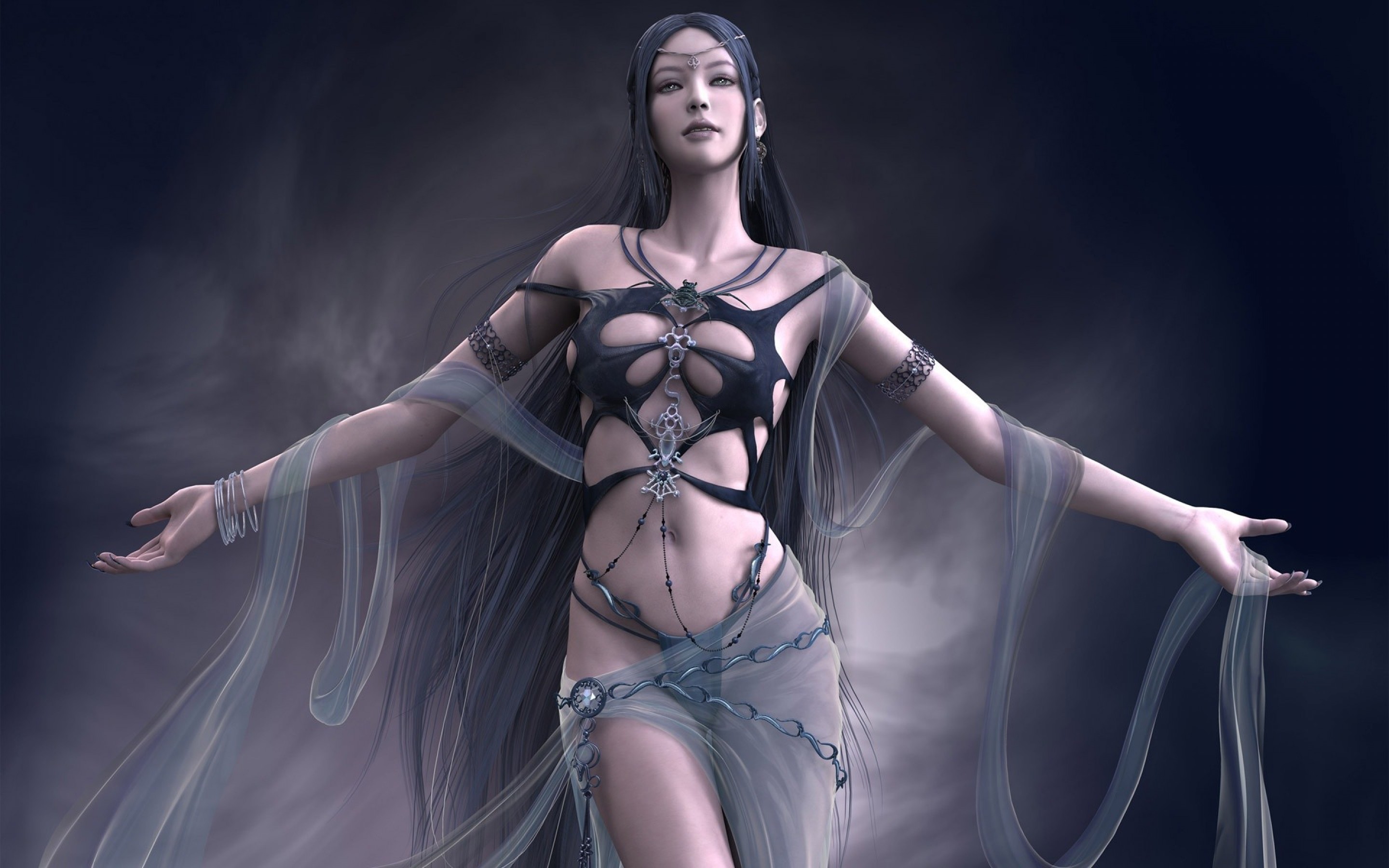 Fantasy Women 3044 Wallpaper - Shaiya Goddess Of Darkness - HD Wallpaper 