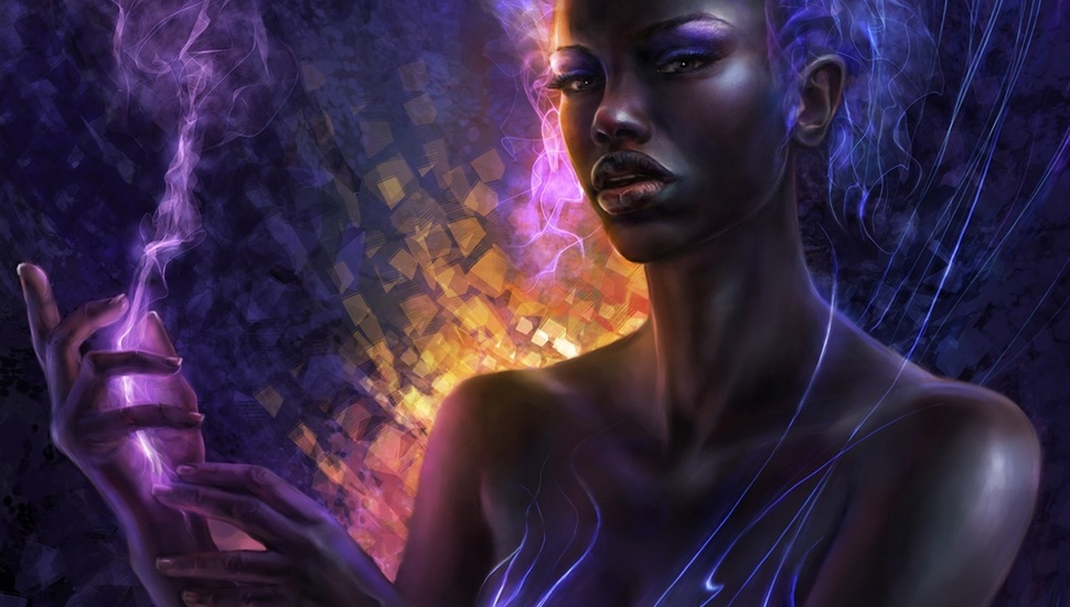 Ceruleanvii, Girl, Black Woman, Black, Art, Smoke Desktop - Octavia E Butler Gerry Canavan - HD Wallpaper 