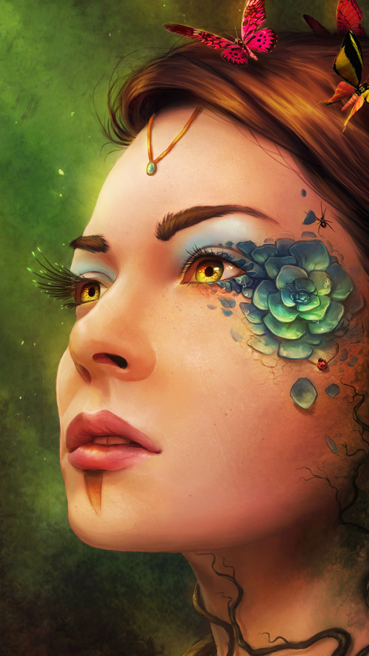 Girly Wallpaper - Visage De Femme Original - HD Wallpaper 