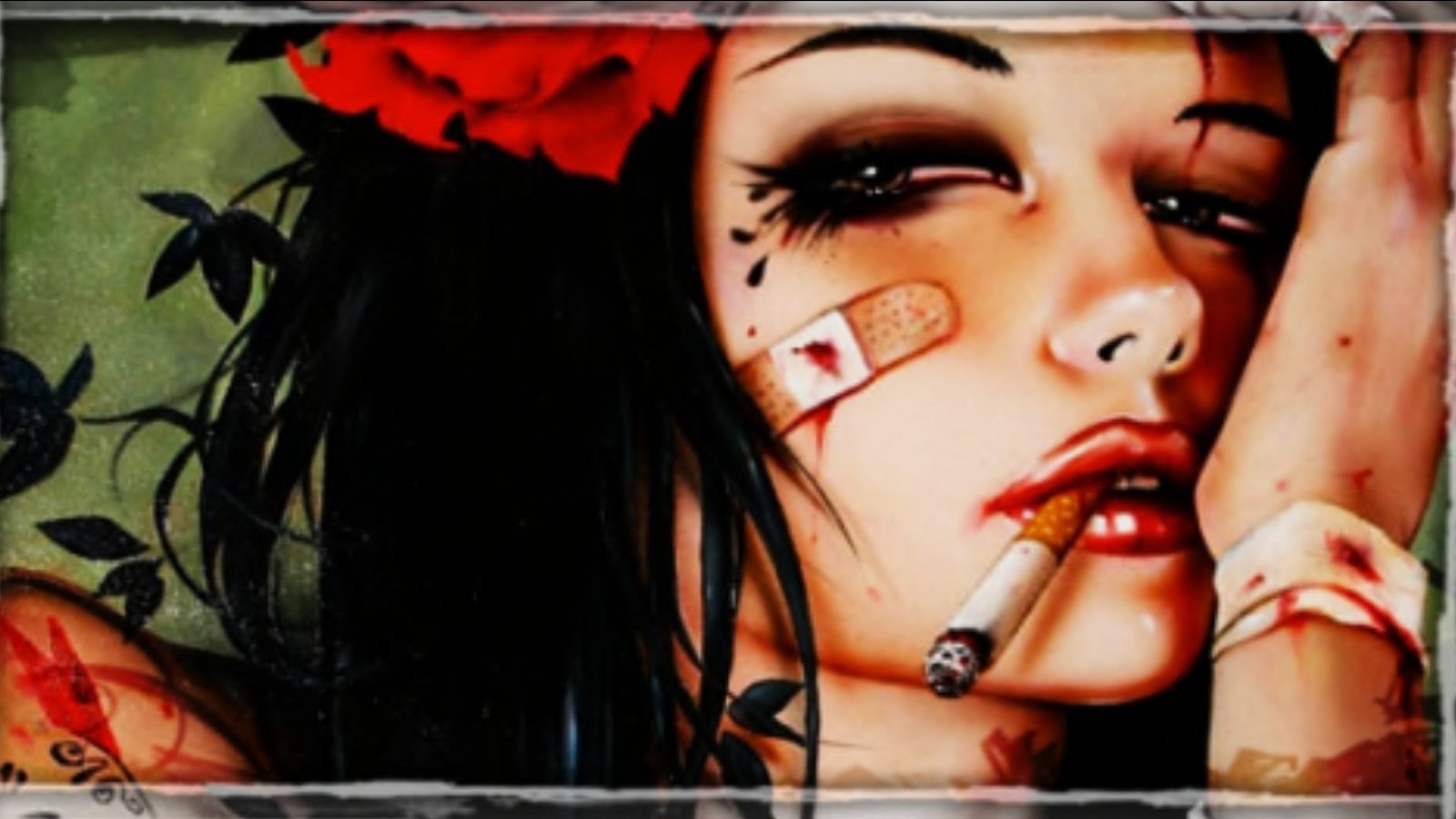 Female Tablet Girl Artwork Abstract Hd Wallpaper Women - Brian M Viveros - HD Wallpaper 