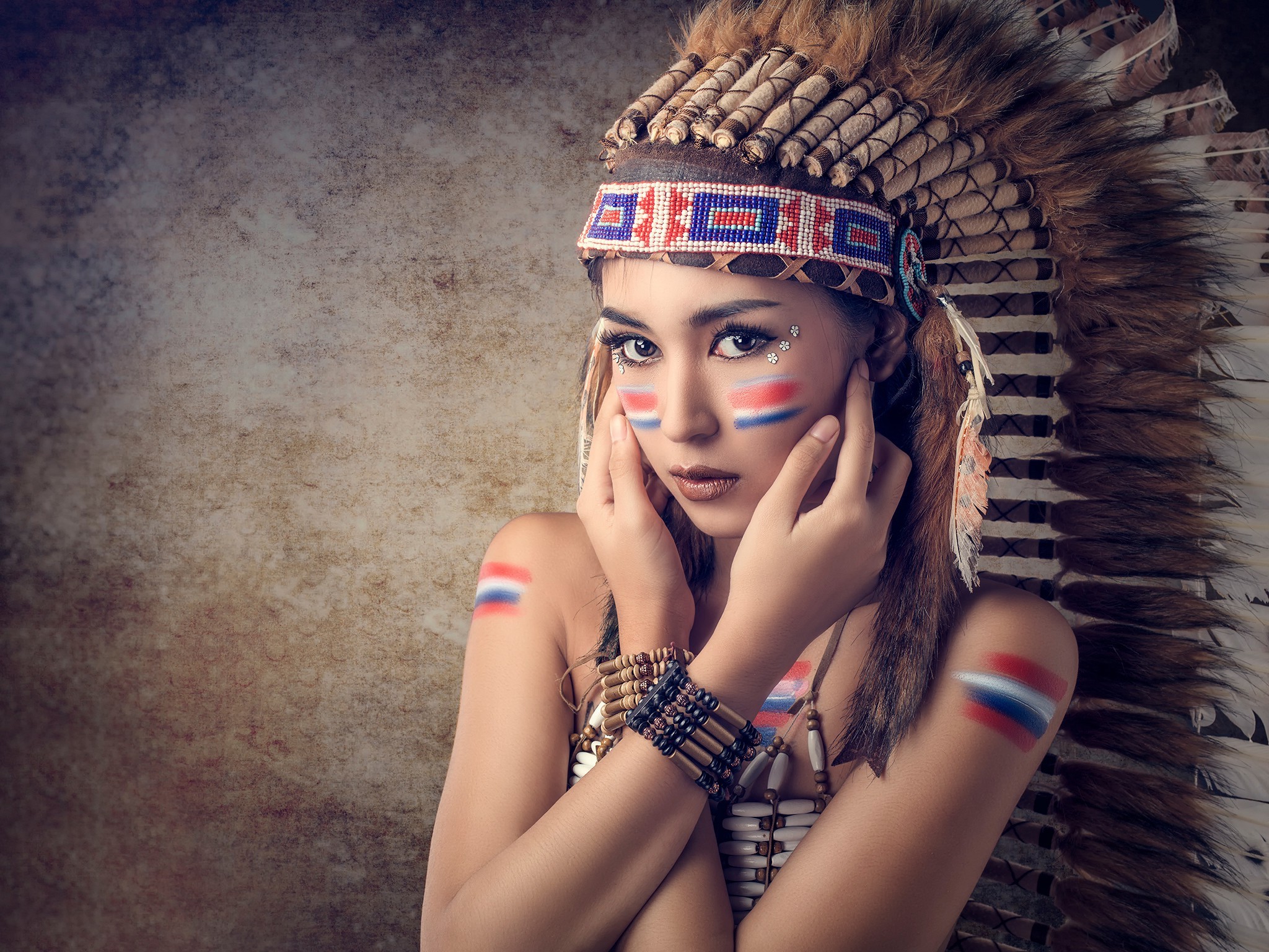 Asian Native American Girl - HD Wallpaper 