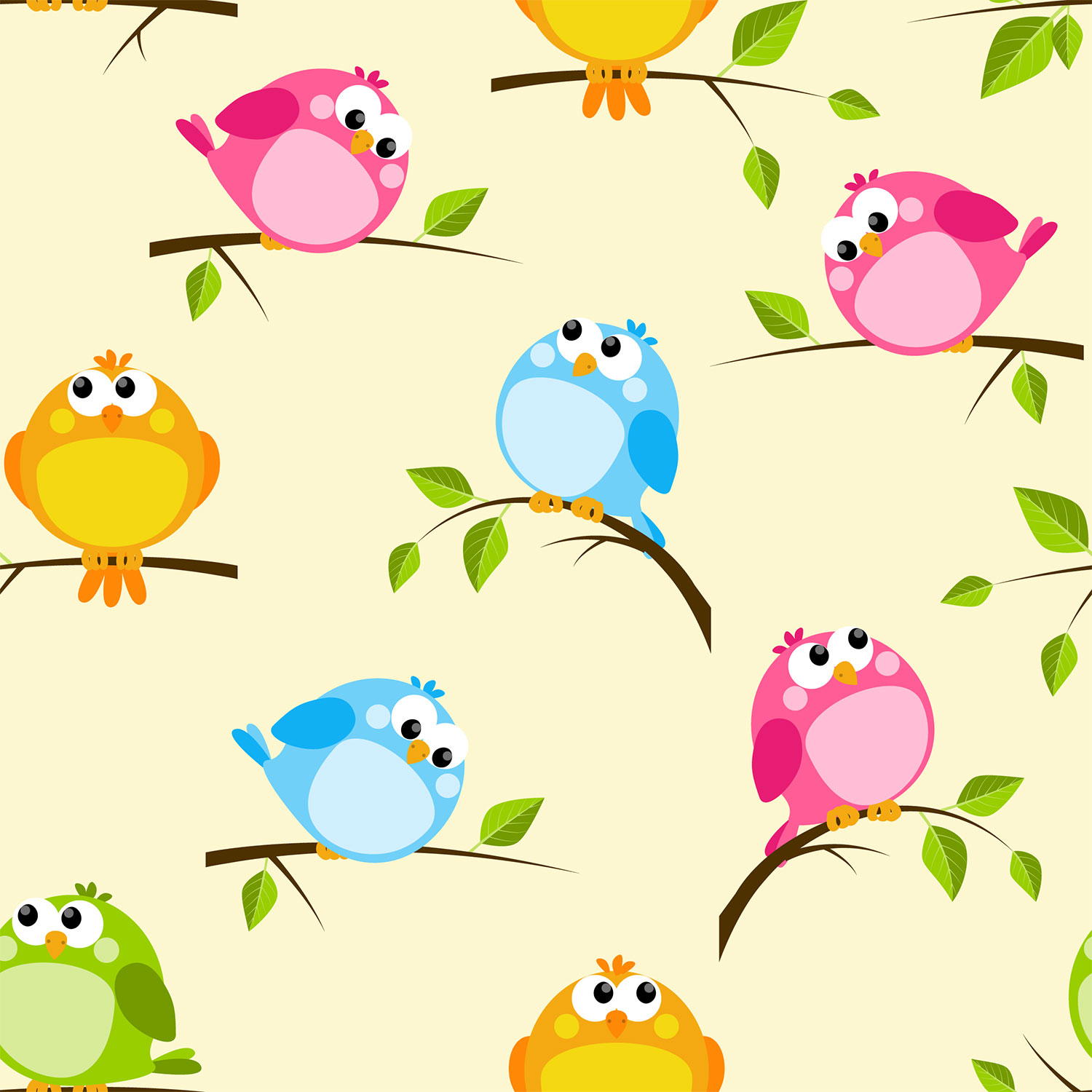 Cute Birds - Cute Bird Wallpaper Cartoon - HD Wallpaper 