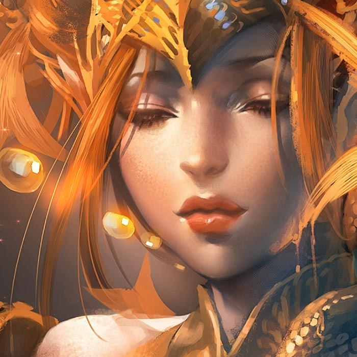 Fantasy Golden Woman Wallpaper Engine - Blonde Hair Anime Fantasy - HD Wallpaper 
