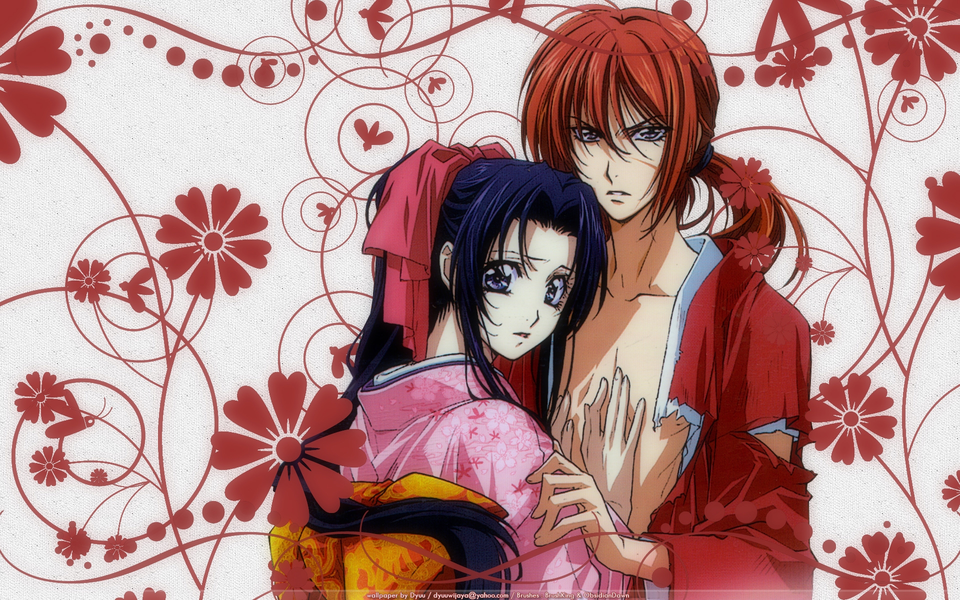 Samurai X Wallpaper Hd For Android - Rurouni Kenshin Couple - HD Wallpaper 