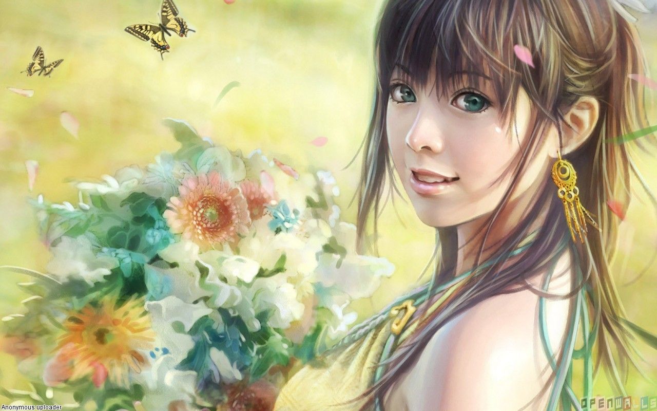Anime Girls Photos With Nature - HD Wallpaper 