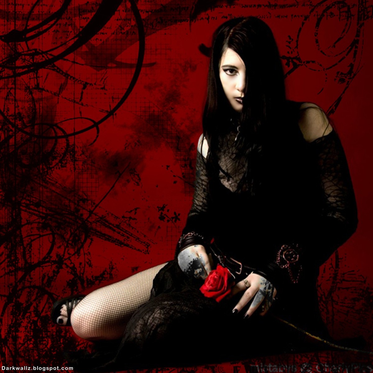 Nice Gothic Girl - Gothic Girls - HD Wallpaper 