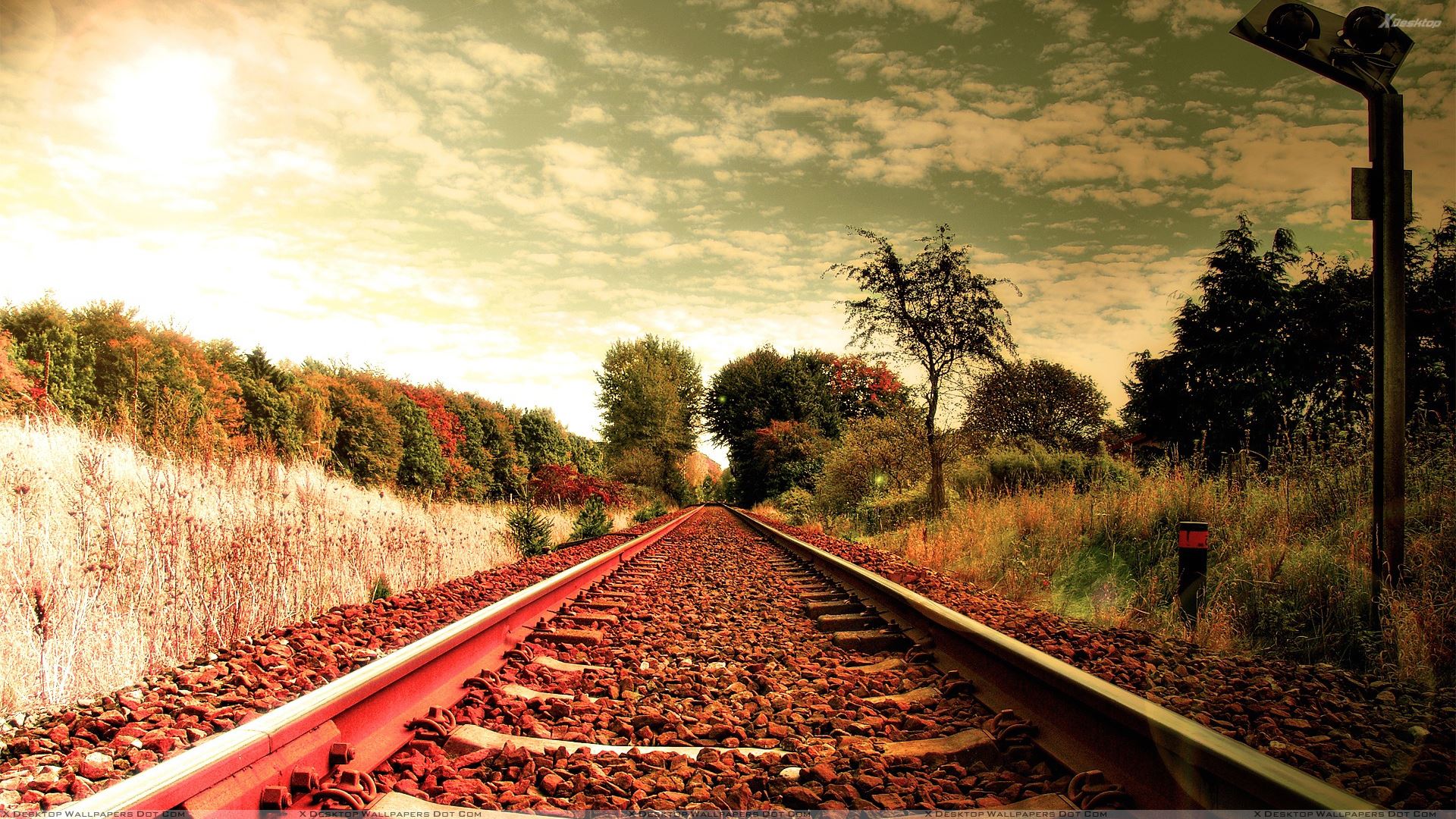 Railway Track Background Hd - HD Wallpaper 