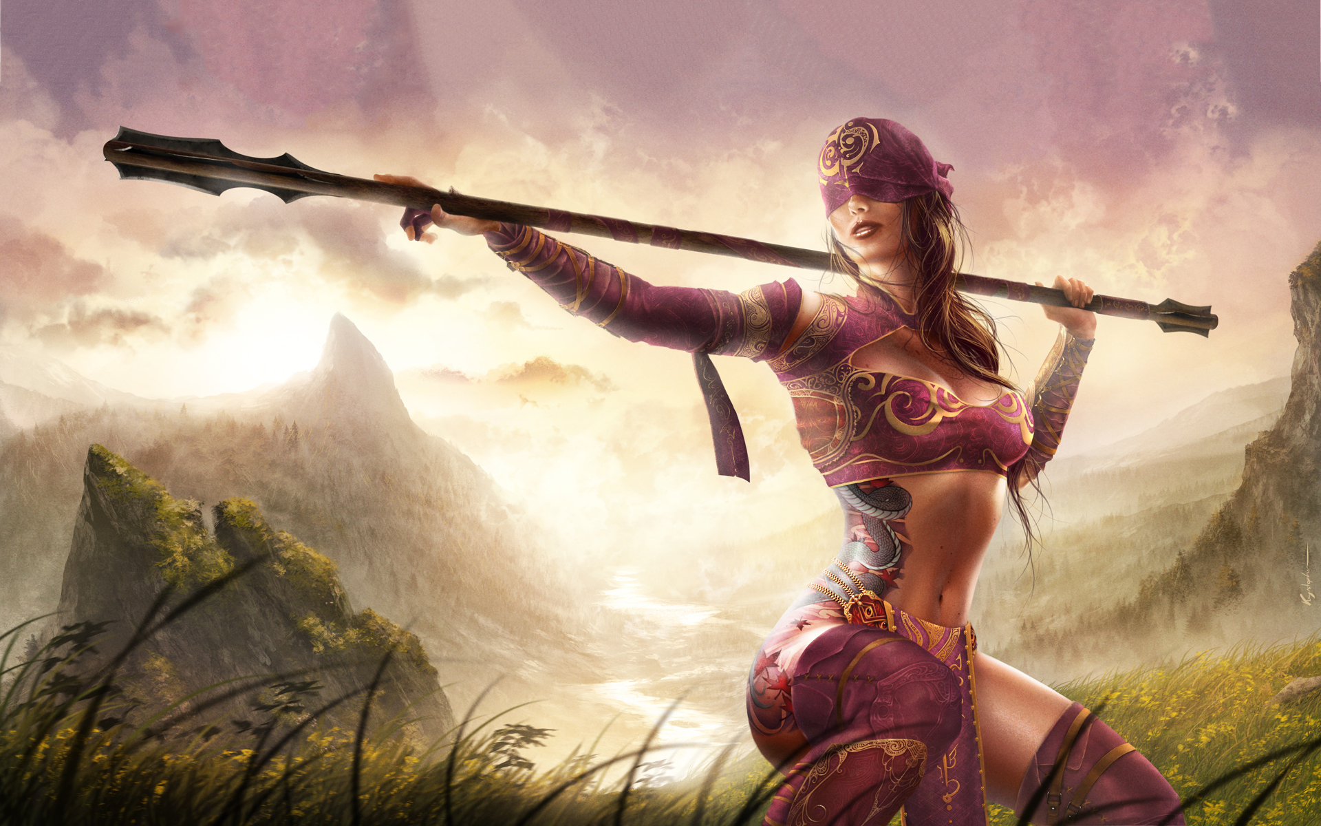 Female Fantasy Martial Artist - HD Wallpaper 