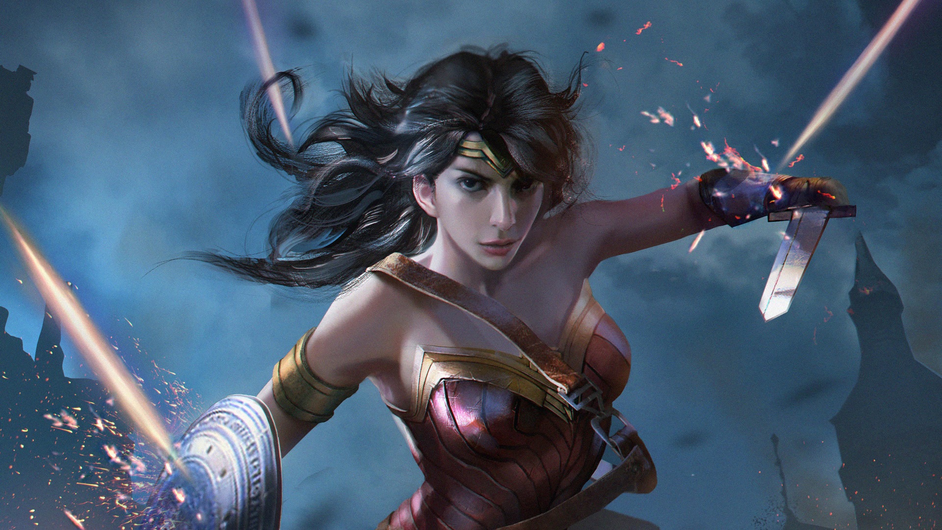 Wonder Woman Face Hd - HD Wallpaper 