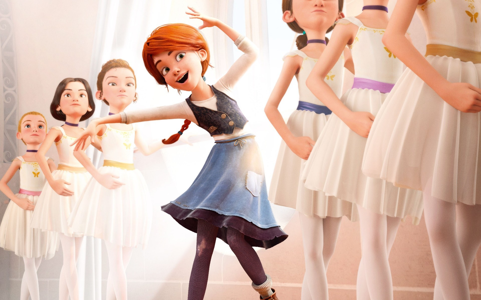Ballerina 
 Data Src Full Size Ballerina Wallpaper - Leap Movie - HD Wallpaper 