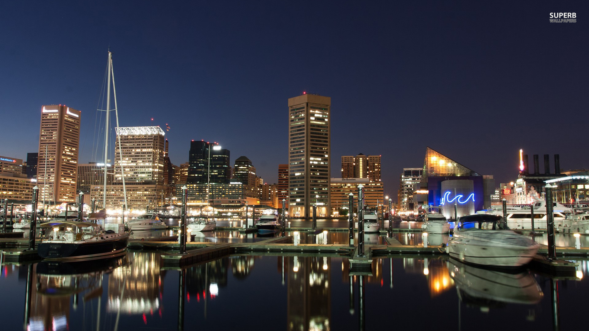 Baltimore City Inner Harbor - HD Wallpaper 