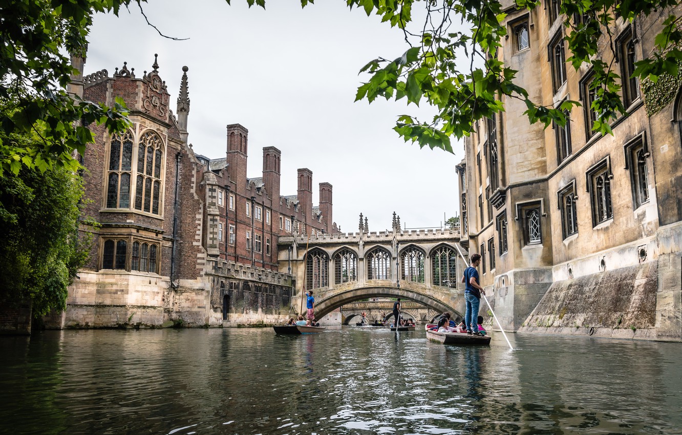 Photo Wallpaper Building, Channel, Uk, University, - Bridge Of Sighs - HD Wallpaper 